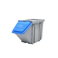 施達 多色分類收納箱 藍色蓋 (廢紙) 25L